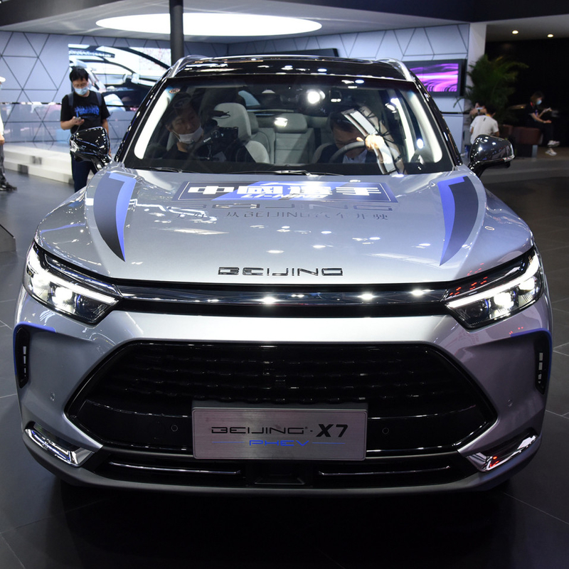 124KW Συνολική ισχύς κινητήρα Baic Beijing X7 PHEV Plug in Hybrid SUV Αυτοκίνητο με αριστερή οδήγηση
